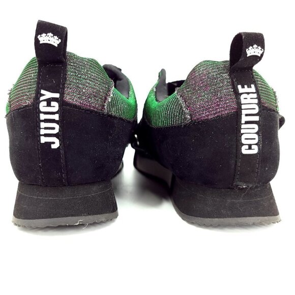 Juicy Couture Women's 6.5 Metalic Irridescent Hook and Loop Fashion Sneakers - Picture 5 of 12